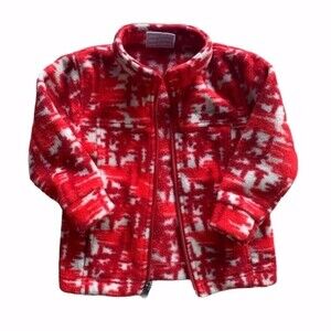 COLUMBIA jacket red kids 12-18m fleece winter jacket